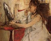 贝尔特 摩里索特 : Young Woman Powdering Her Face